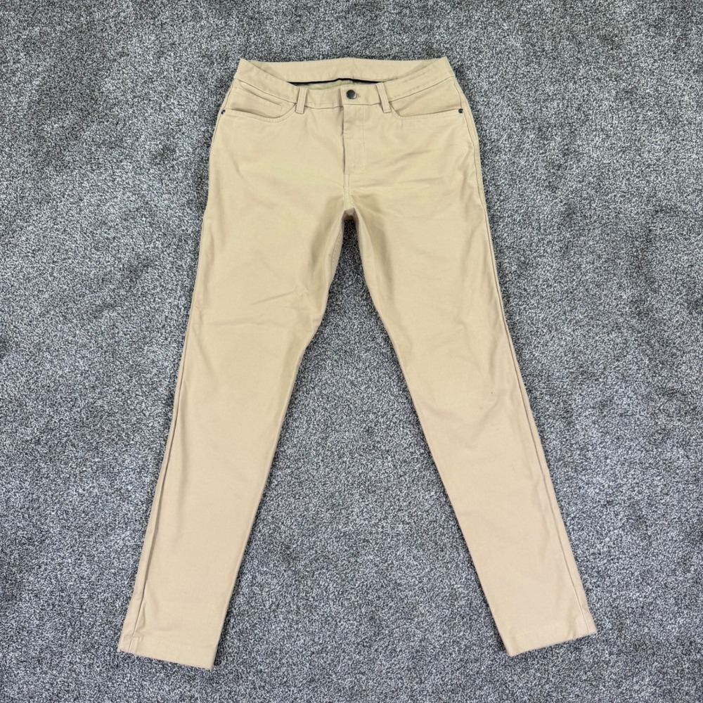 Lululemon ABC Pants Mens 31 Slim Fit Khaki Tan Thick Casual Golf Work M5AQUS